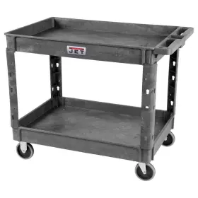 2-shelves Jet 141014 Utility Tool Cart 26 Inch X 33.5 41 Scratch-resistant Resin Gray