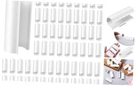 Fs-jetec-152373 Jetec 64 Pieces Clamp For Pvc Pipe Greenhouses Row Covers 1/2 Inch White