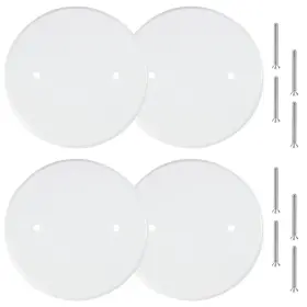Jicoyin 767012473436 4 Packs 5 Inch Ceiling Cover Plate Metal Flat Round Electrical Blank Ci