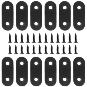 Hjs2022040901 Jiozermi 12 Pcs Straight Brace Flat 1.6 Inch X 0.6 Stainless Steel Strai