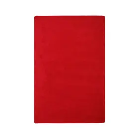 80q-07 Joy Carpets Durable Red Solution Dyed Polyester Area Rug 6x9 -