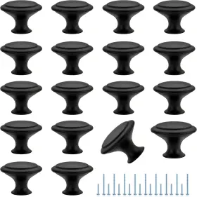 Jdkxyn1hs Joy Decor 18 Pack Matte Black Cabinet Drawer Hardware 30mm
