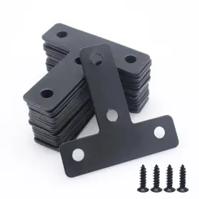 Joyangy B240415 20pcs T Flat Shape Braces Corner Bracket 50x50 Mm Decorative Brackets