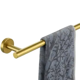 B07v7bhkbl Jqk 18 Inch Brushed Gold 304 Ss Bath Towel Bar Wall Mount Rack Rust-resistant