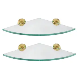 B0bc136g1f Jqk Corner Glass Shelf Brushed Gold Stainless Steel Shower Triangle Storage 10 Inch