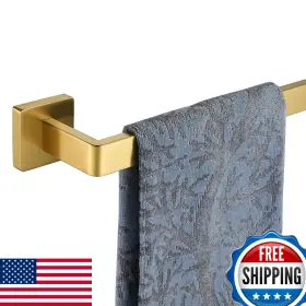 Jqk B0c6lk68g4 Gold Towel Bar Rounded Edges 29.41 Inch Rack 304 Stainless Steel