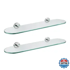 Jqk B0cmpn5kch Bathroom Glass Shelf Floating Tempered Shower Storage 20 By 5 Inches