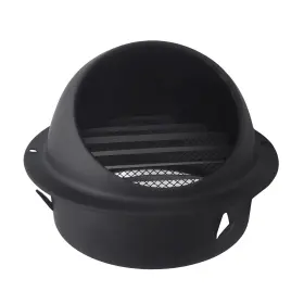 Jsixaso 709226525228 Black Stainless Steel Circular Arc Air Vents 4 Inch Louvered Grille
