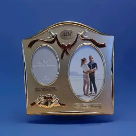 Fs55040 Julia 40th Wedding Anniversary Double Photo Frame For Couples