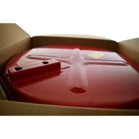 27608 Justrite New Steel Dip Tank 8 Gallon Parts Cleaning Fusible Link Lid Red