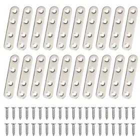 Fm2024f1128004 Juvielich 20pcs Flat Straight Brace 76 Mm X 16 Bracket Stainless Steel