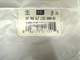 6000-50 K-d 1351 Self Locking Internal Ring 20 Each Lot Of 10 Bags