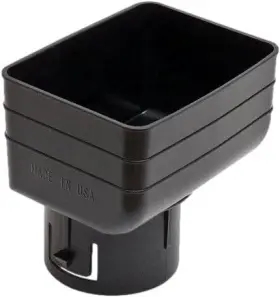 Kt3x4x3b K-tec Gutter Supply 3 Inch X4 X3 Downspout Drainage Adapter For X 4 Black
