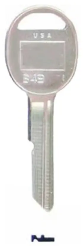 B49-s1098b Kaba Ilco Corp 10 Pack - General Motors Door/trunk Key Blank -b49-s1098b