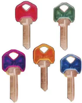 Kw1-pc-assorted Kaba Ilco Corp 5 Pack - Key Blank Kwikset Cool Color Plastic Head -kw1-pc-assorted