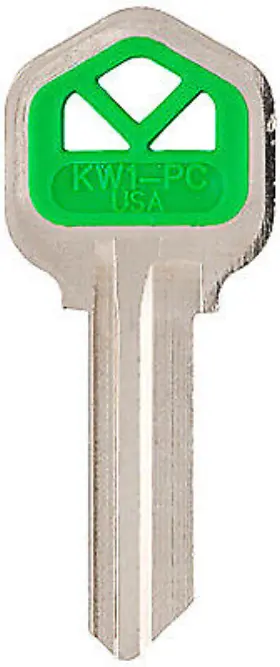 Kw1-pc-green Kaba Ilco Corp 5 Pack - Kwikset Green Key Blank -kw1-pc-green