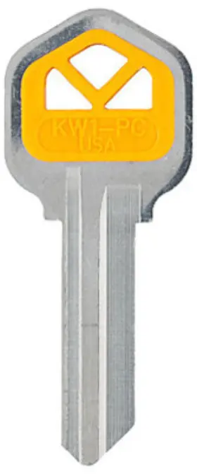Kw1-pc-yellow Kaba Ilco Corp 5 Pack - Kwikset Yellow Key Blank -kw1-pc-yellow