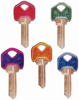 Kw10-pc-assorted Kaba Ilco Corp 5 Pack Kwikset Cool Color Plastic Head Key Blank