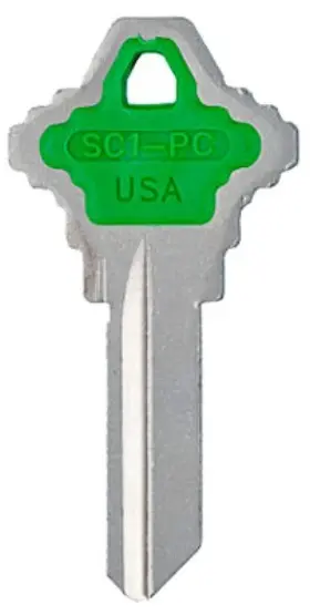 Sc1-pc-green Kaba Ilco Corp 5 Pack Schlage Green Key Blank