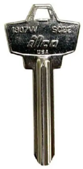 Sc22-1307w Kaba Ilco Corp 10 Pack Schlage Lockset Key Blank