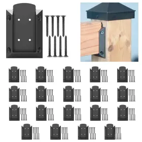 Kf4013 Kastforce 20pcs Deck Railing Connectors With 160pcs Rust-free Screws For 2x4 Black