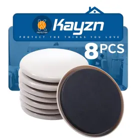 B097h1nf3z Kayzn Furniture Sliders 8 Pcs 5 Inch Round Moving Pads Heavy-duty Reusable For Carpe