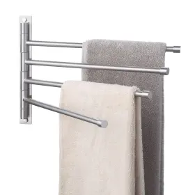 B00n5tai50 Kes Swivel Towel Rack Bathroom Swing Out Bar 4-arm Wall Mount Sus 304 Stee