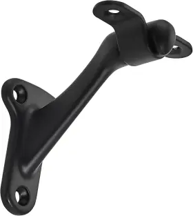 Khtumeware 711181238105 6 Pack 3 Inch Matte Black Hand Rail Bracket Heavy Duty Hardware For S