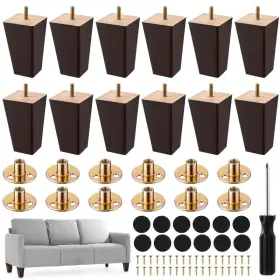 B0f1fxsl46 Kigley Set Of 12 Wood Furniture Legs 4 Inch Sofa Leg Solid Square Couch Feet B0f1fxsl46 Kigley Set Of 12 Wood Furniture Legs 4 Inch Sofa Leg Solid Square Couch Feet
