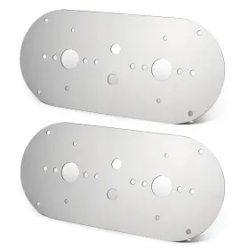 Kingkaitech Jk-258103 2pcs Stainless Steel Watermelon Light Mounting Plate Bracket For Peterbilt 35