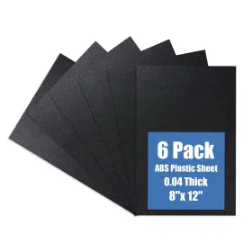 Kinlink 8x12abs/1mm-b6 Plastic Sheet 8 Inch X 12 0.04 Black Pvc Board Flexible Moldable Impact Stre