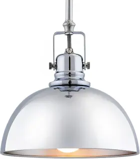 Rv-cp215-9751-ch Kira Home Belle 9 Inch Modern Industrial Pendant Light Adjustable Chrome