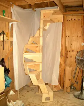 Klinedesign40x8 Klinedesign Spiral Staircase Kit 40 Inch Dia X 8ft Tall