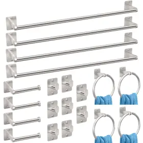 B0fpfygc81 Kljkpa 20 Pieces Bathroom Accessories Set Brushed Nickel Hardware