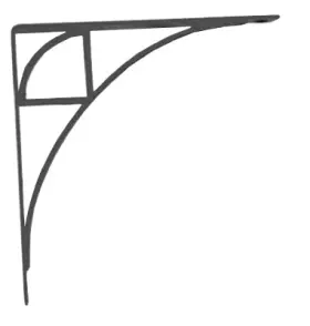 200op Knape & Vogt 029274292096 10 Pack - 8- Inch Black Decorative Steel Shelf Bracket Blk 8