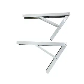 Hd-206-16wh Knape & Vogt 2 X Stainless Steel L Brackets For Foldable Shelves And Tables 16 Inch Heavy Duty