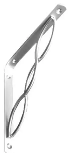Knape & Vogt Mfg Co 029274292508 8- Inch White Decorative Steel Shelf Bracket -200c Wh 8