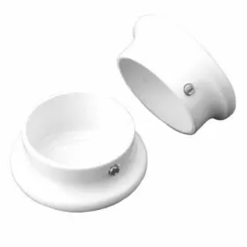 Cd-0017-wt Knape & Vogt Mfg Co Pole End Caps White Zinc Pr