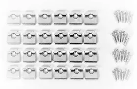 Cd-0330-hdwr Knape & Vogt Mfg Co Closet Culture Shelf Hardware Kit Champagne Nickel Screws