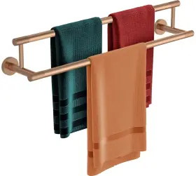 Kocok B0ffgz3zmx Double Towel Bar 24 Inch Rose Gold Heavy Duty Stainless Steel Rack