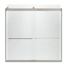 K-706006-l-mx Kohler Levity 60 Inch Clear Sliding Shower Door With Towel Bars And Cleancoat Technology