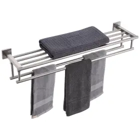 B0bynw2dvm Kokosiri 32 Inch Stainless Steel Double Towel Shelf Wall Mounted Bathroom Rack