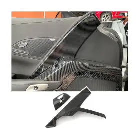 Kld-c7007 Koleddy For C7 Corvette Carbon Fiber Door Panel Window Lift Switch Cover Trim Accesso