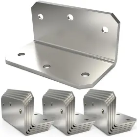 Tzm7915 Komohom L Bracket Corner Brace 15pcs 4 Inch Galvanized Medium Angle Iron Heavy Du