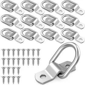 S13bs Kopkio 12 Pcs D Ring Cargo Tie Down Anchors 1/4 Inch D-rings Lashing For T