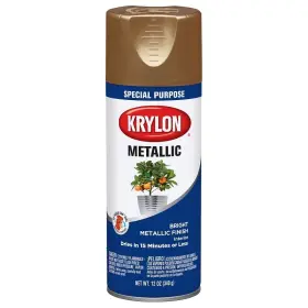 K01708a77 Krylon Spray Metallic Paint Brass 12 Oz