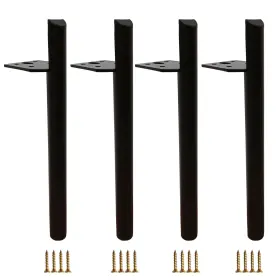 Hf01 Kualuzt 9.8 Inch Black Furniture Legs Set Of 4 Heavy Duty Metal For Sofa Couch Dresse