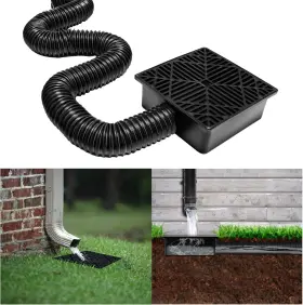 Kyw 445040697613 Rain Gutter Downspout Extensions Flexible Catch Basin Down Spout