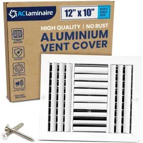 Laminaire 707806223659 12x10 Inch Duct Opening Aluminum 3-way Air Flow Vent Hvac Cover F