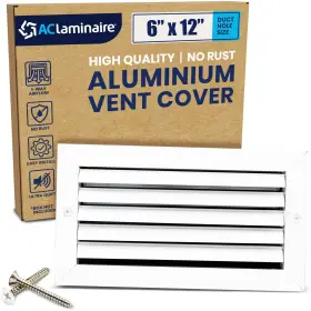 Laminaire 708881361250 6x12 Inch Duct Opening Aluminum 1-way Air Flow Vent Hvac Cover Fo
